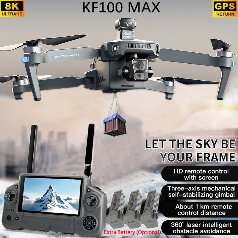 KF100 MAX GPS Drone 4K Camera  - đánh giá và giá Drone Gimbal Brushless