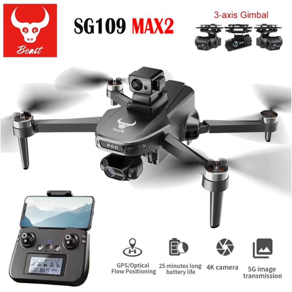 SG109 MAX2 Professional FPV 8K - đánh giá và giá Drone Gimbal Brushless